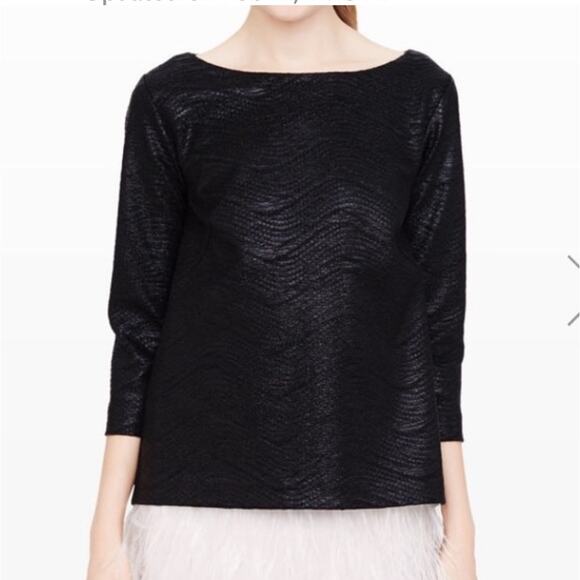 Club Monaco Solid Black Shirt slit back zipper L minimalistic classy designer - Picture 1 of 10